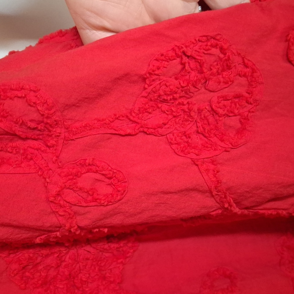 Entro Sleeveless Dress Cotton Sz S Floral Embroidered Ruffle embroidered cotton - Picture 5 of 10